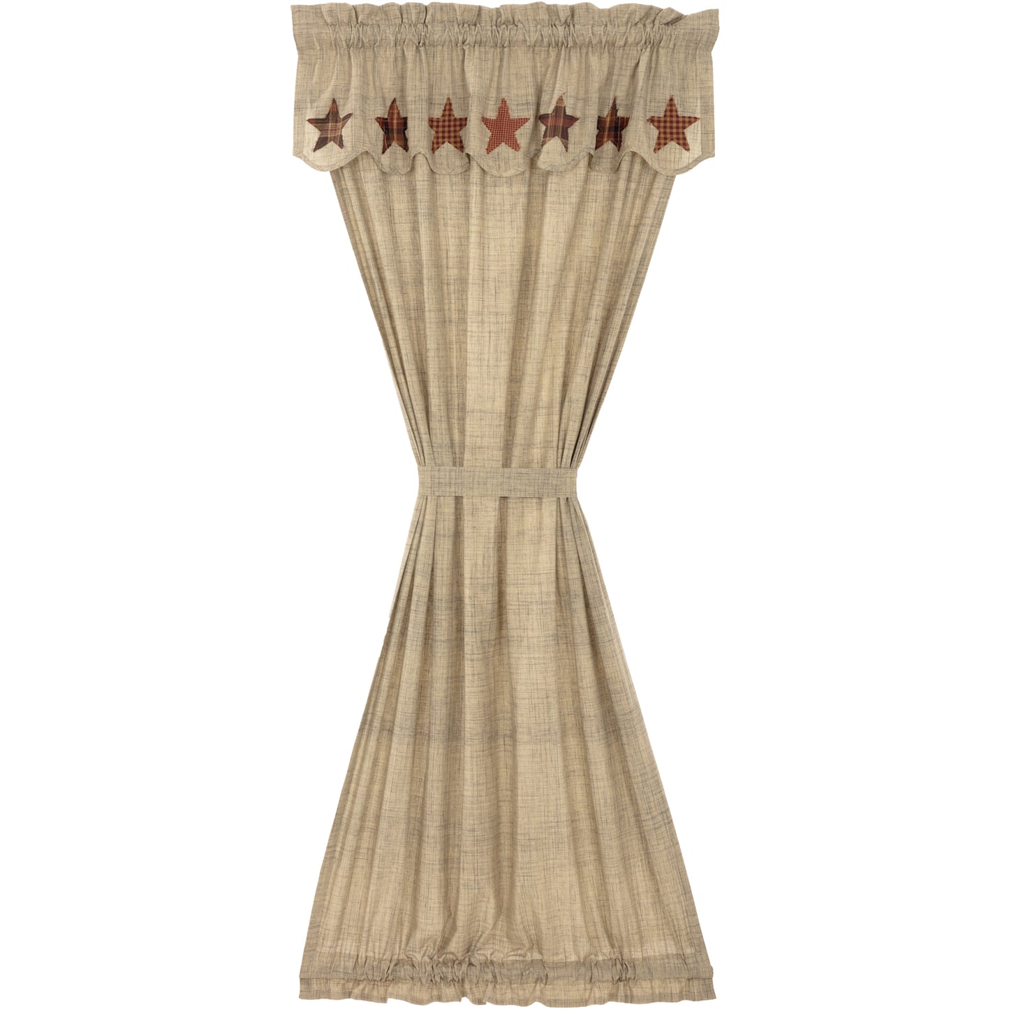 Abilene Star Door Panel with Attached Valance 72x40
