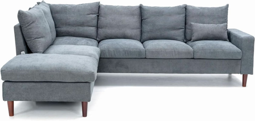 Sectional Sofa Grey Left Facing Chaise Living Room