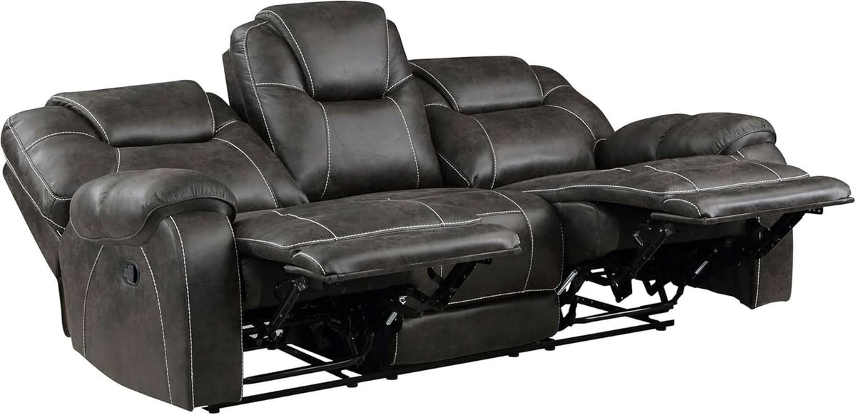 Recife 2-Piece Reclining Living Room Sofa Set Chocolate
