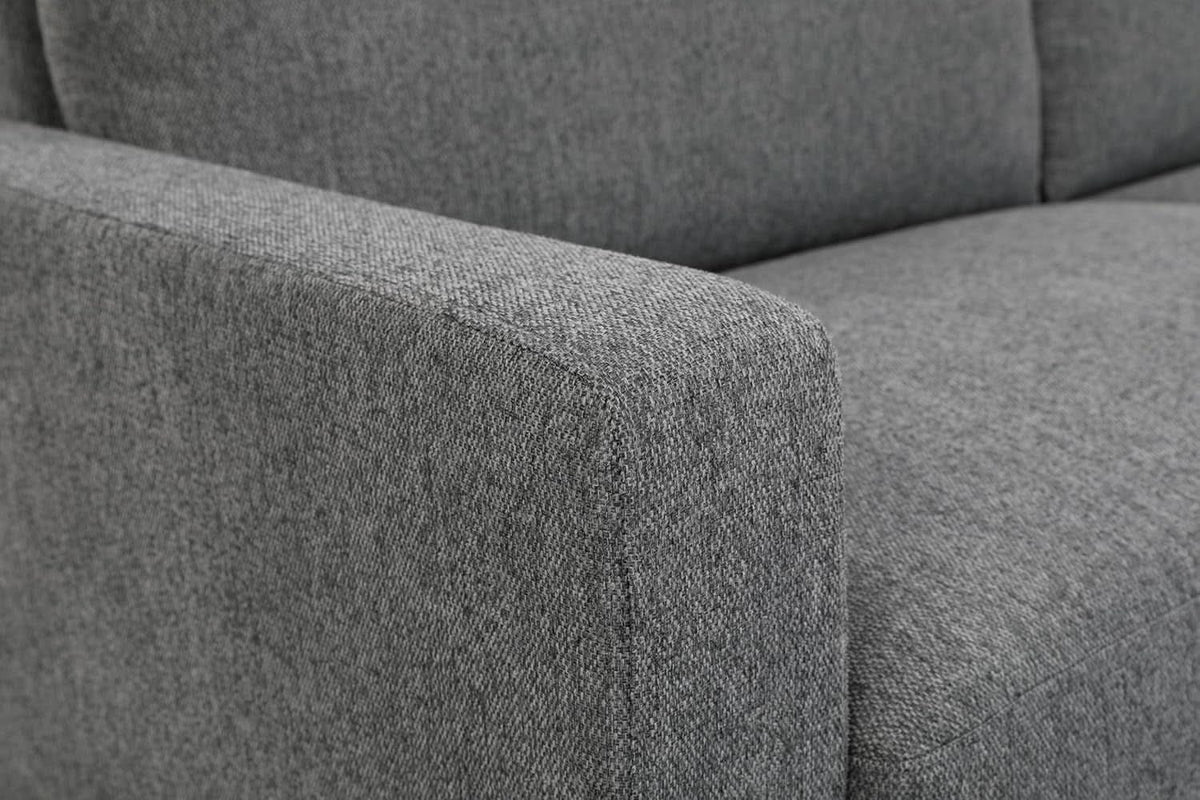 Miles 2 Piece Couch And Loveseat Set With Reversible Pillows Grey