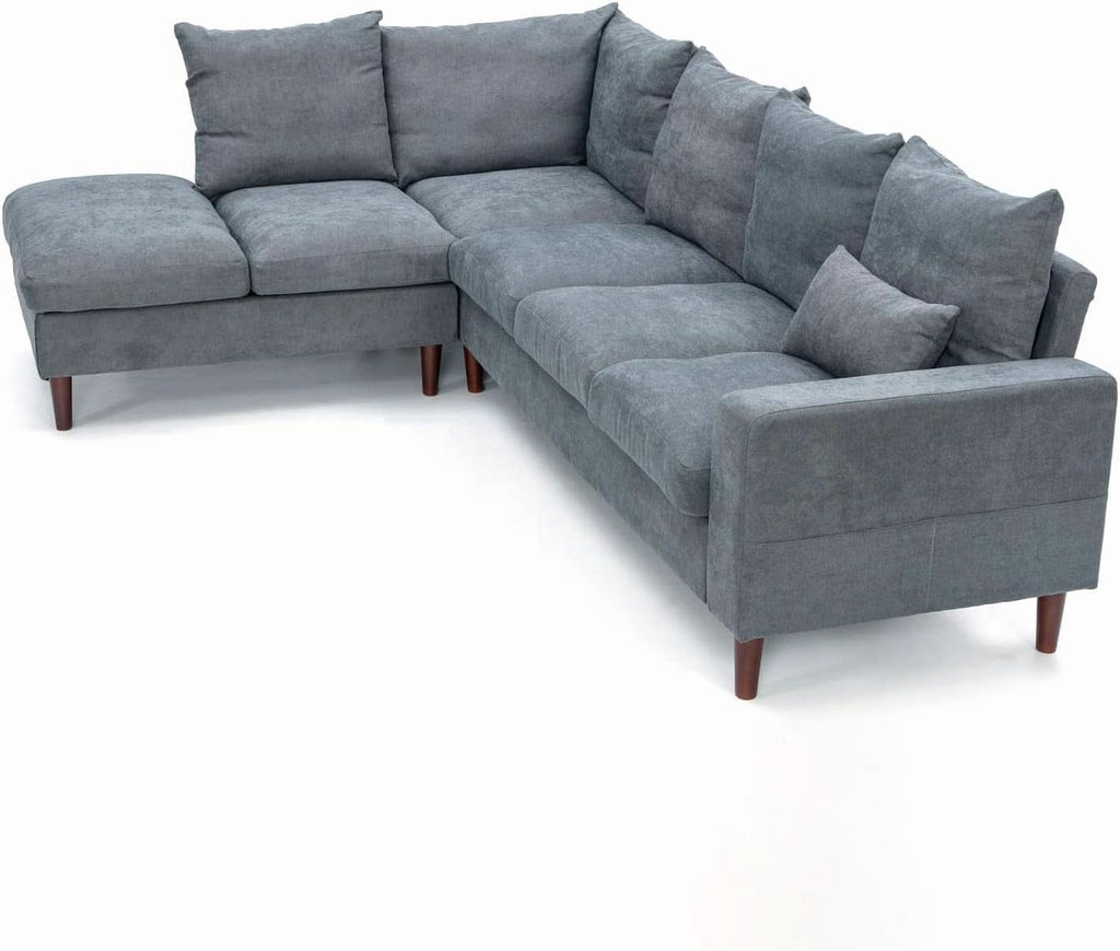 Sectional Sofa Grey Left Facing Chaise Living Room