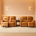 Alpine Ginger Living Room Recliner Set 2 Piece Love Seat