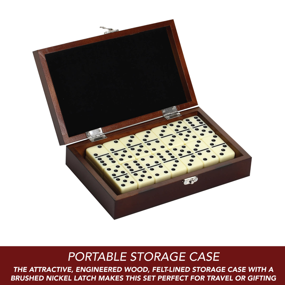 Premium Domino Set w/ Wooden Carry Case