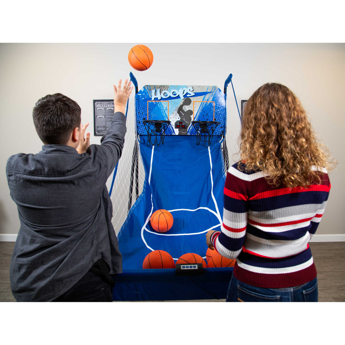 Hoops 81-in Dual Basketball Arcade Game with LED Scoring