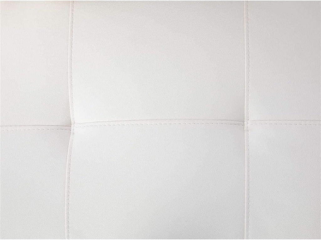 Sectional Sofa Faux Leather White L Shaped Couch Set