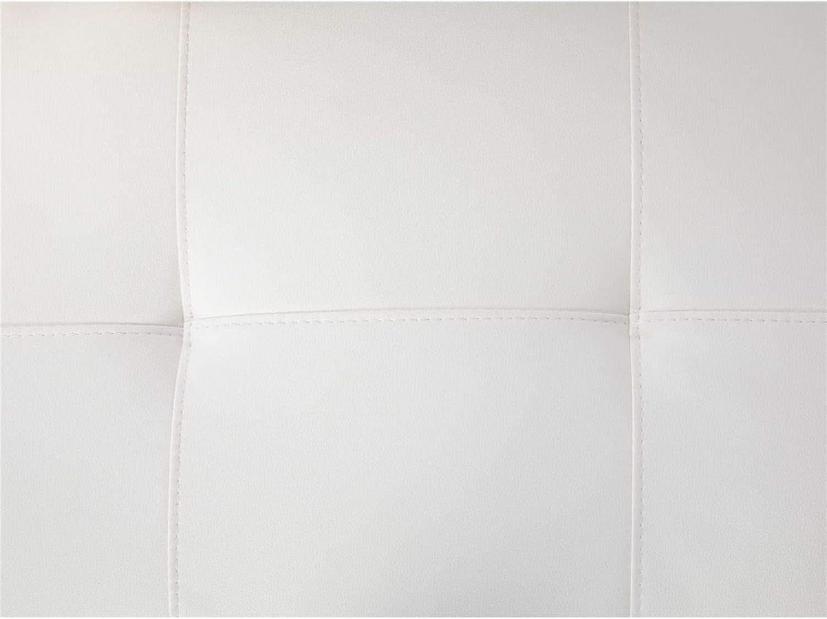 Sectional Sofa Faux Leather White L Shaped Couch Set