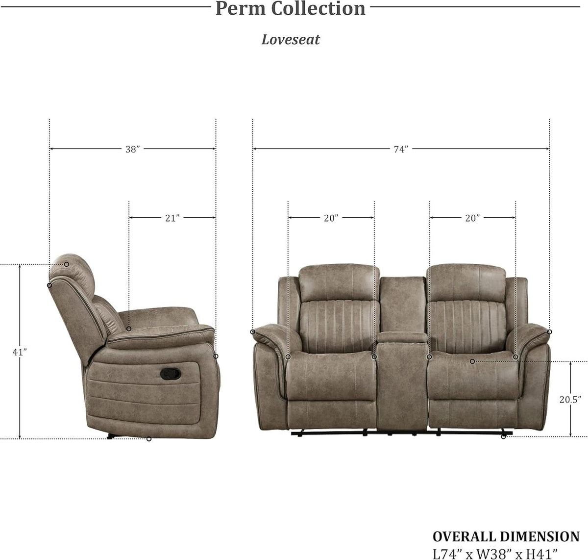 Sandy Brown Microfiber 3 Piece Reclining Living Room Set