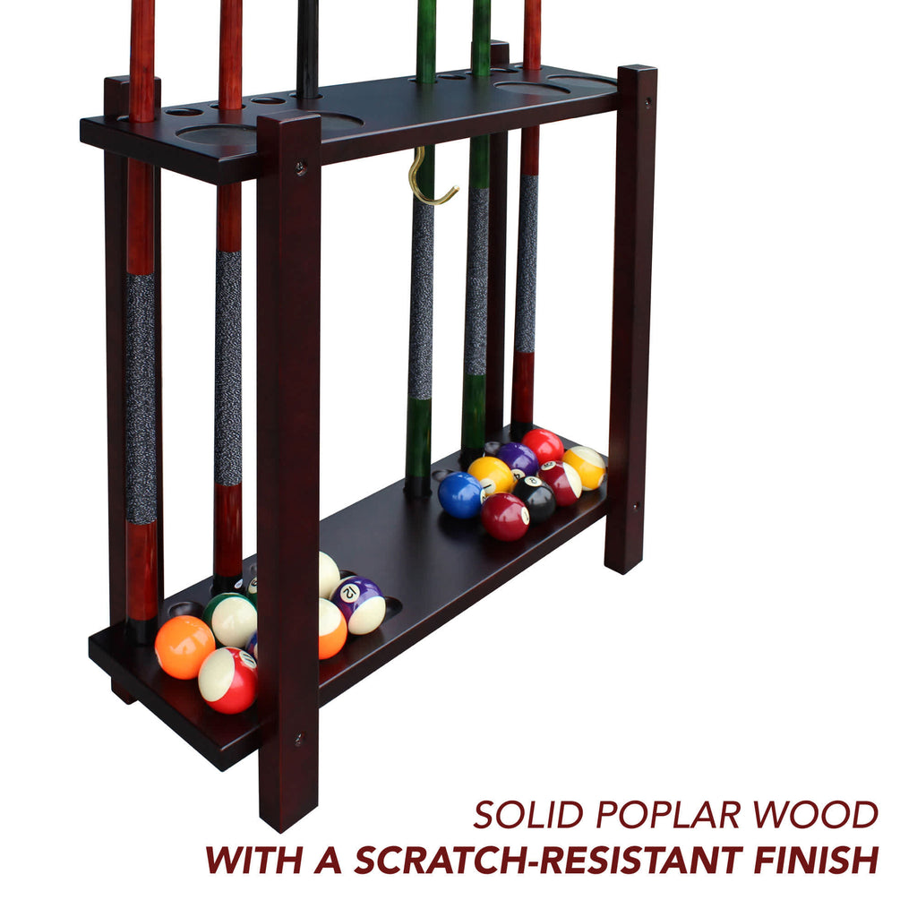Classic Floor Billiard Pool Cue Rack
