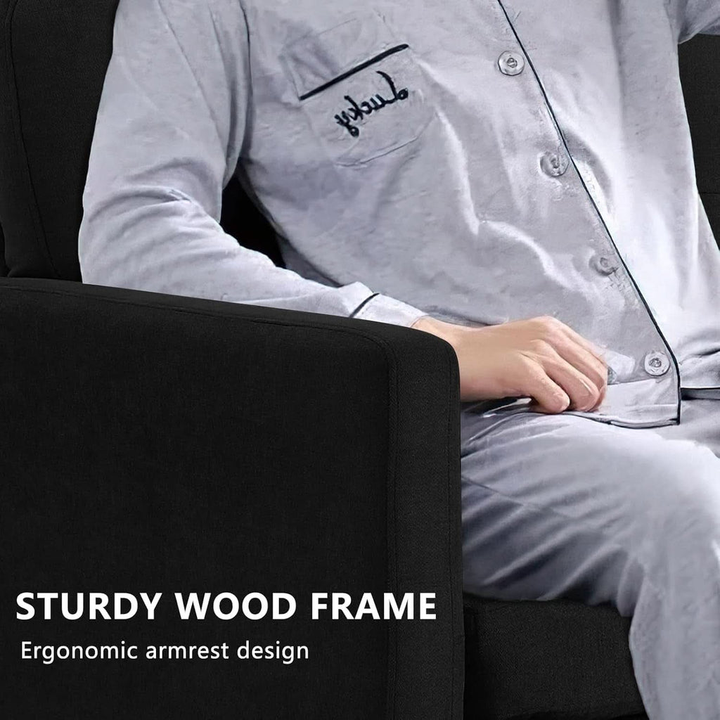 Adjustable L Shaped Sofa With Storage In Black Nordic Style