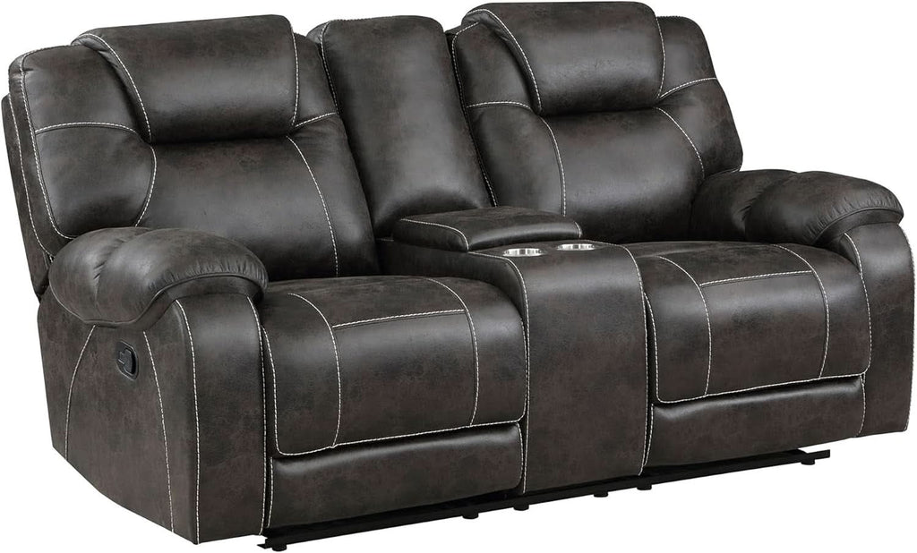 Recife 2-Piece Reclining Living Room Sofa Set Chocolate