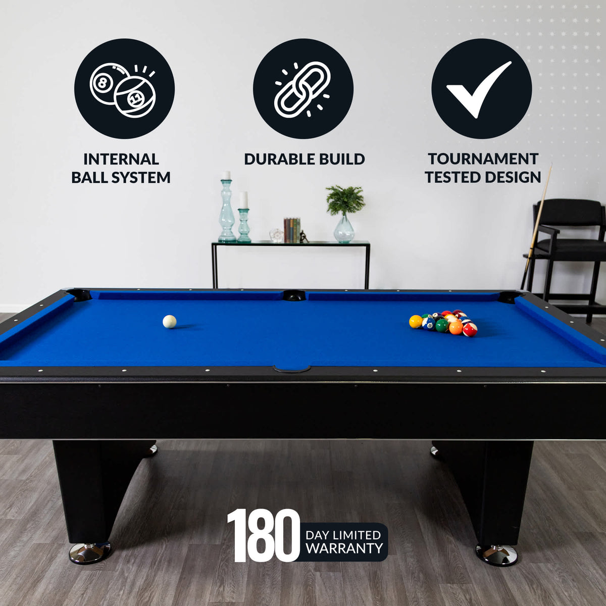 Hustler Pool Table with Ball Return