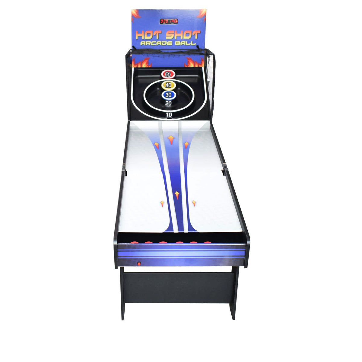 Hot Shot 8-ft Roll Hop and Score Arcade Game Table with LED Scoring