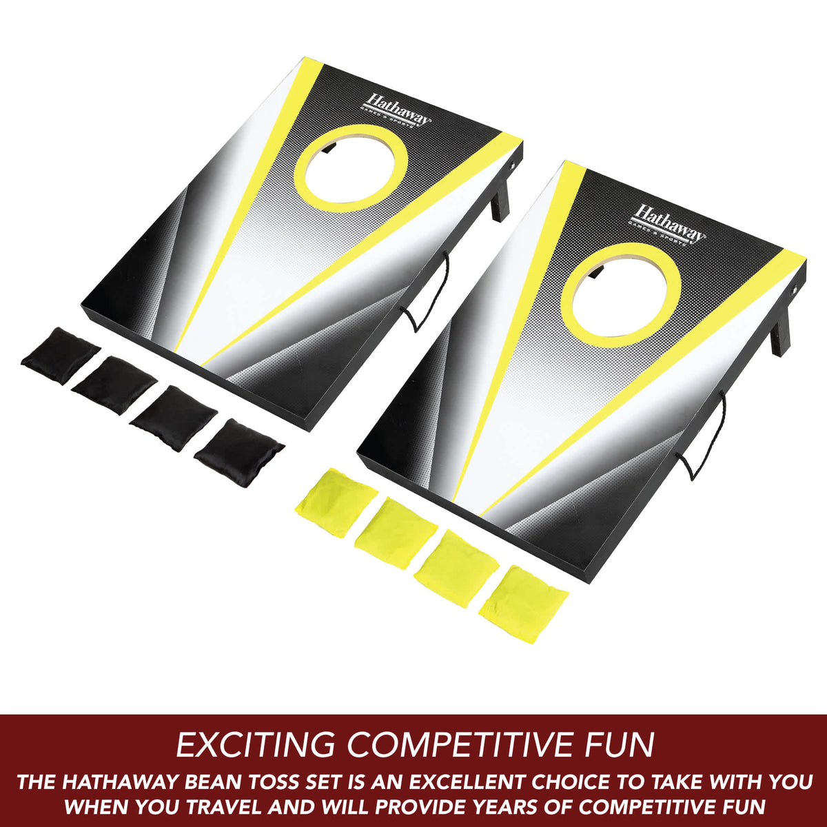 Compact Cornhole Bean Bag Toss Game Set
