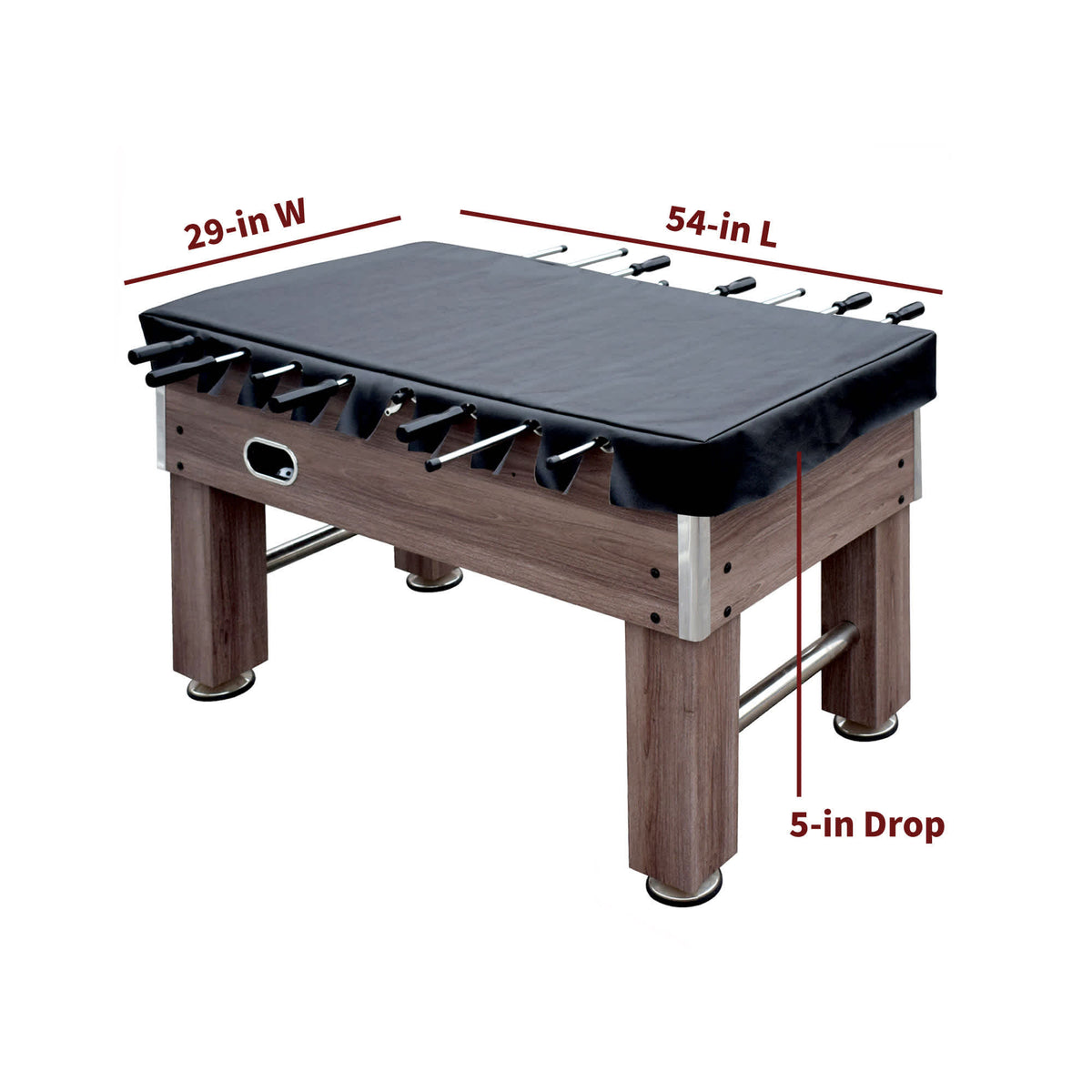 Foosball Table 54-in Foosball Table Cover - Fitted -Black