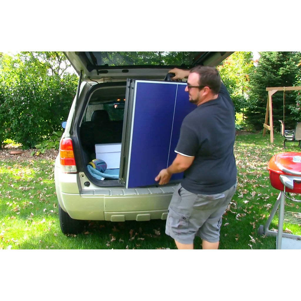 Crossover 5-ft Midsize 12mm Table Tennis Table - Portable - Blue