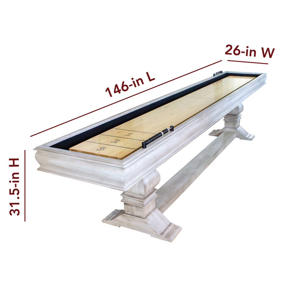 Montecito 12-ft Shuffleboard Table - Driftwood Finish
