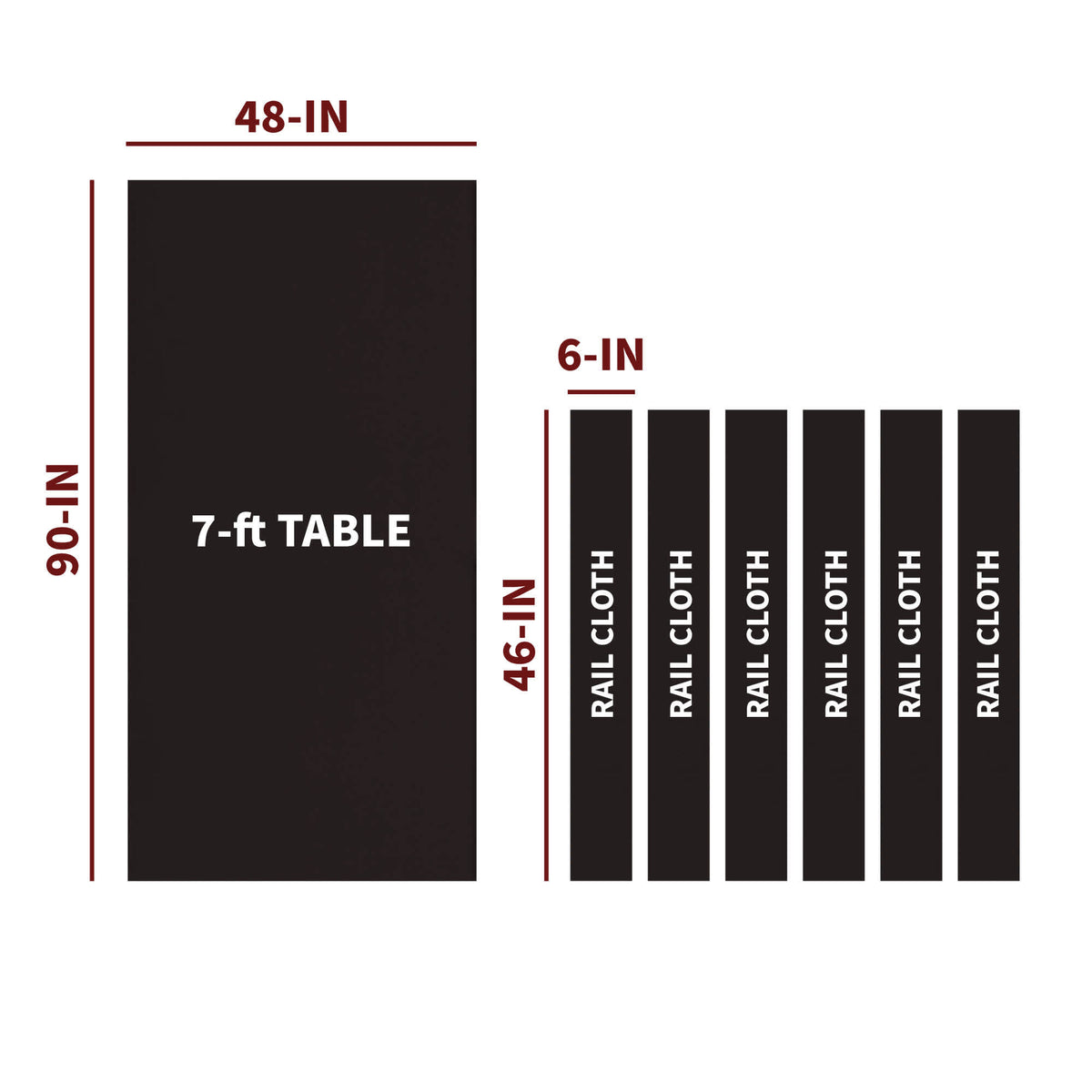 Saturn II Billiard Cloth Pool Table Felt - 7-ft