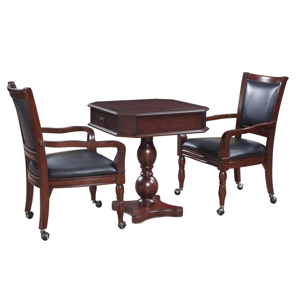 Fortress 28-in Chess 3-in-1 Pedestal Game Table Set with Chairs