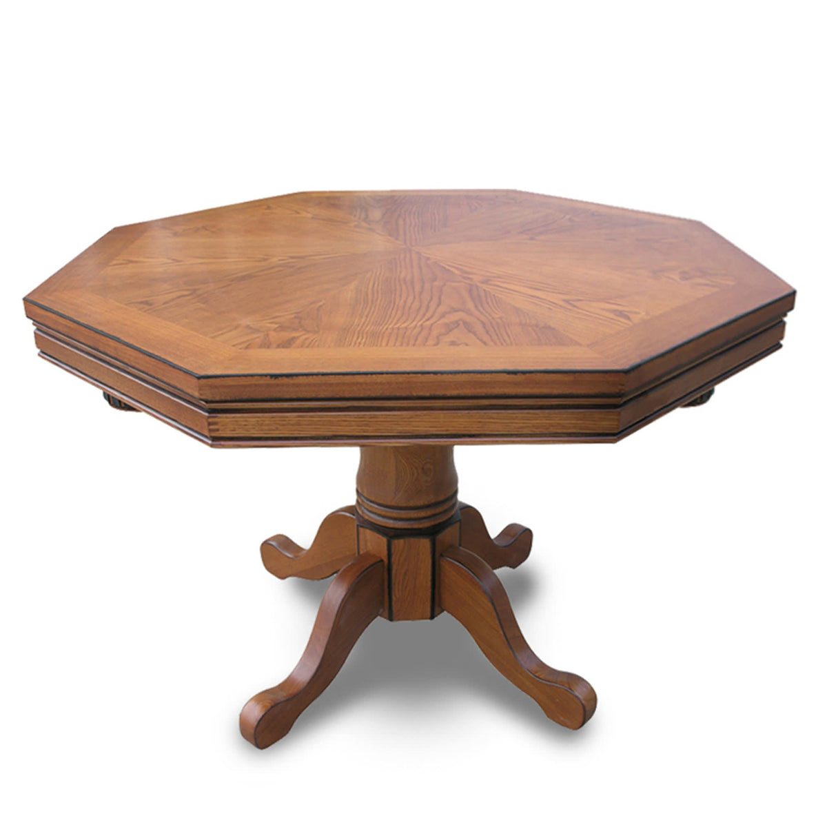 Kingston 48-in Poker Table Combo Set (Table Set Only) - Oak Finish