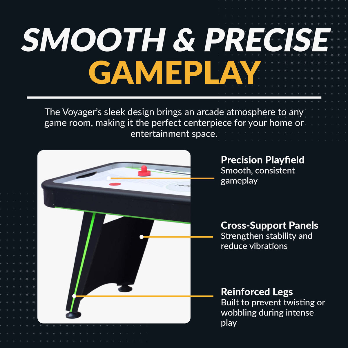 Voyager 5-ft Air Hockey Table with LED Scoring