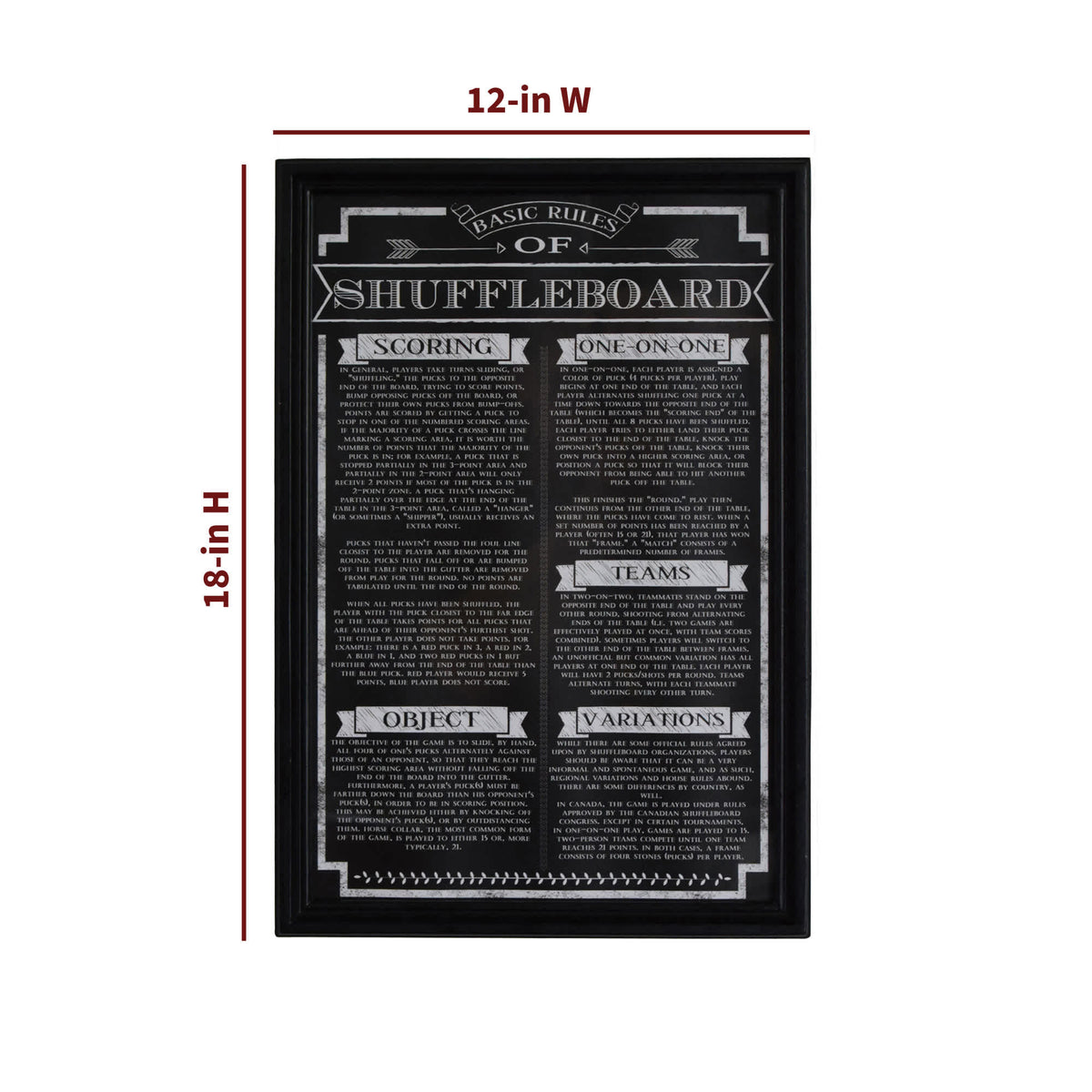 Game Rules Wall Art