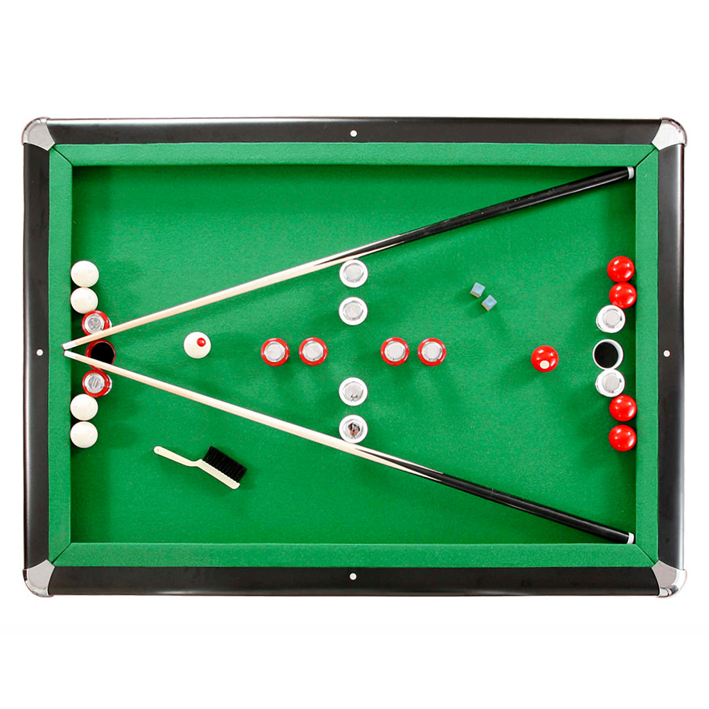 Renegade 54-in Bumper Pool Table - Slate - Black with Green Felt