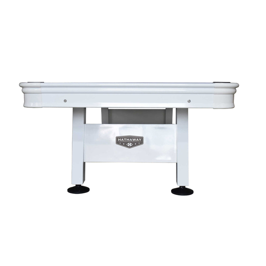 Alpine 8-ft Outdoor Pool Table - White with Blue Felt