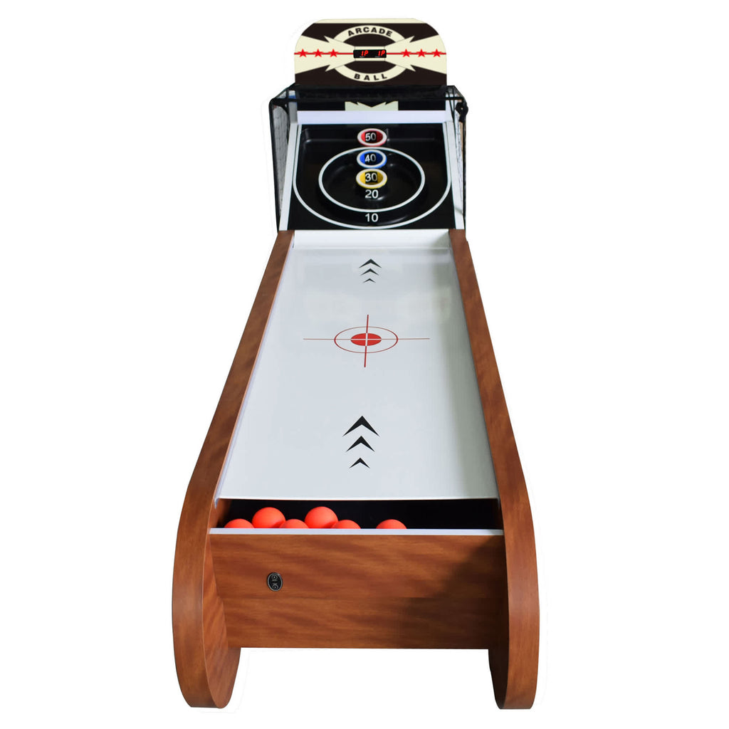 Boardwalk 8-ft Roll Hop and Score Arcade Game Table with LED Scoring