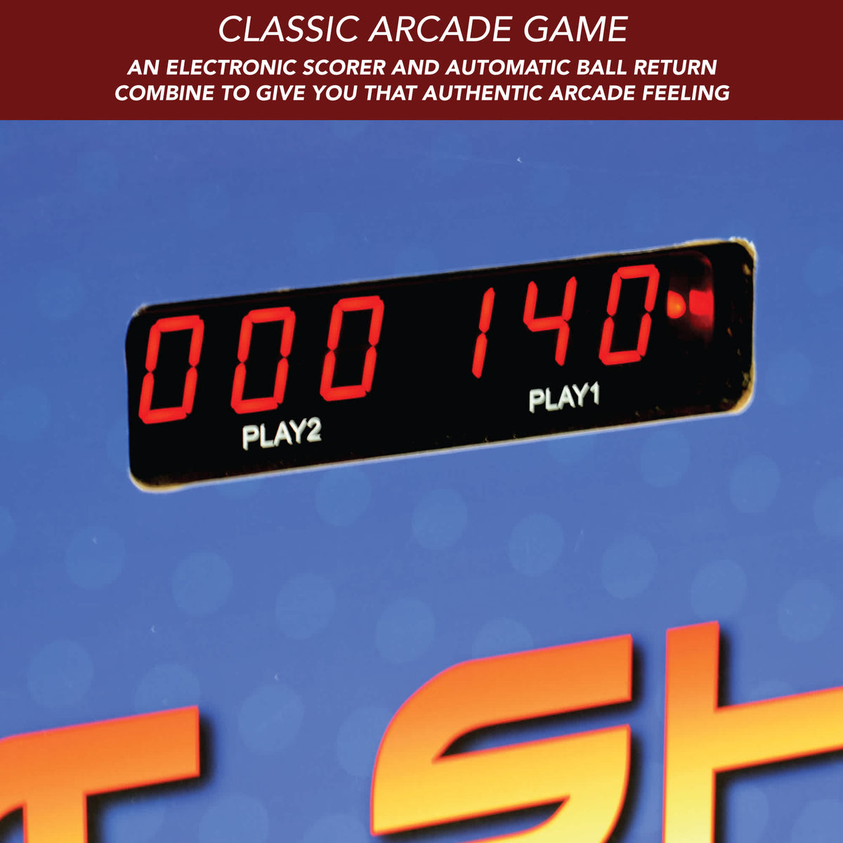 Hot Shot 8-ft Roll Hop and Score Arcade Game Table with LED Scoring