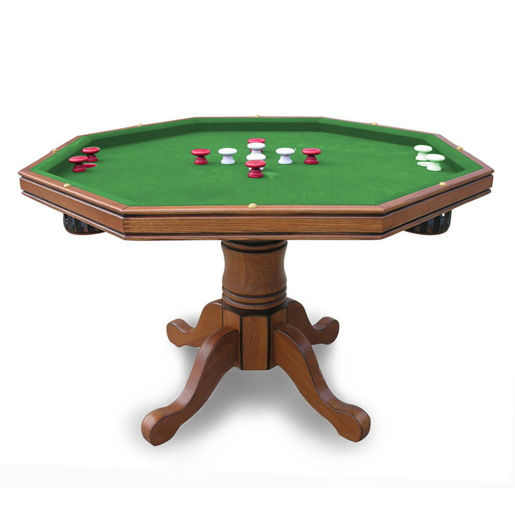 Kingston 48-in Poker Table Combo Set (Table Set Only) - Oak Finish