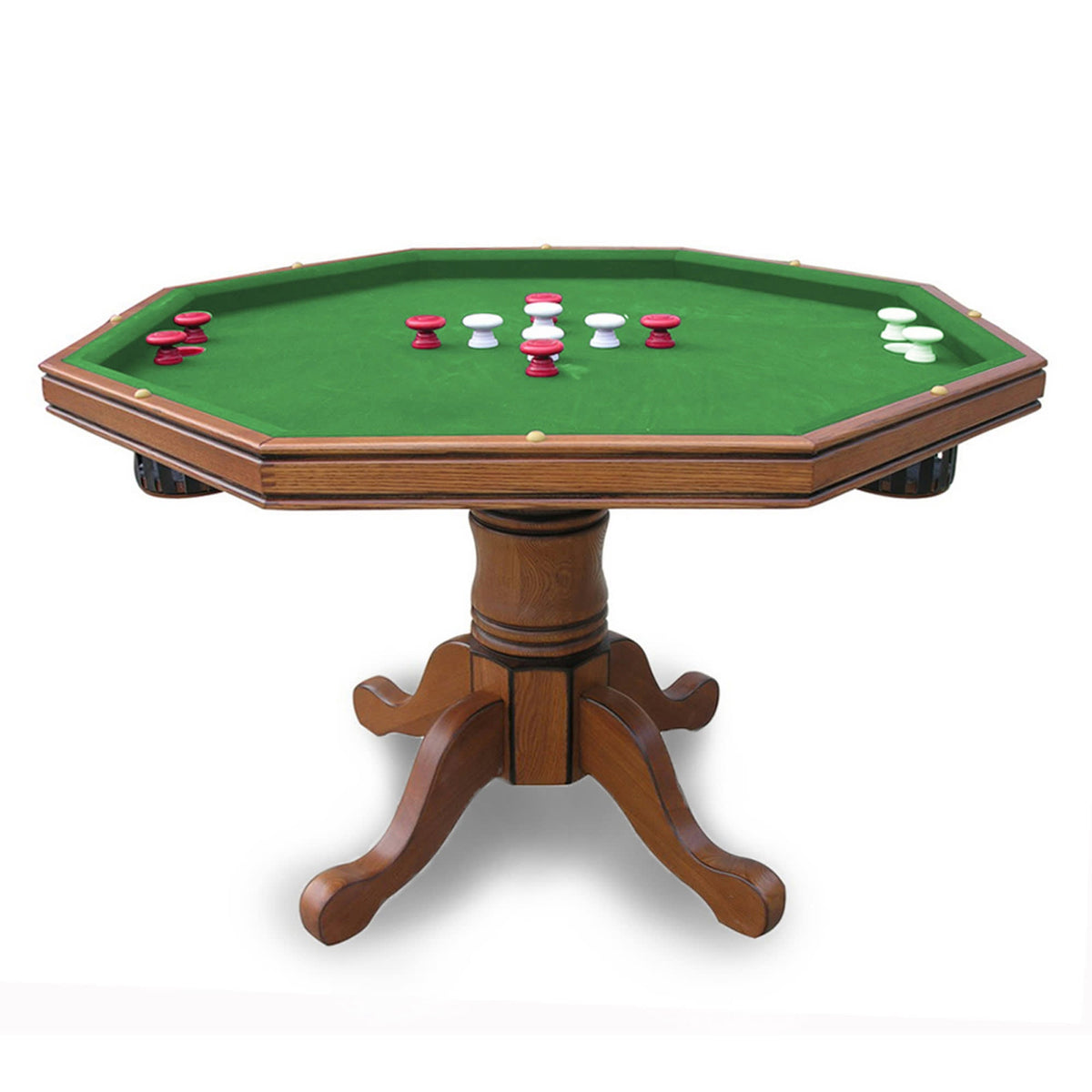 Kingston 48-in Poker Table Combo Set (Table Set Only) - Oak Finish