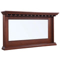 Seville 62-in Hardwood Back Bar Mirror - Mahogany Finish