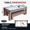 Driftwood 7-ft Air Hockey Table Combo Set with Benches