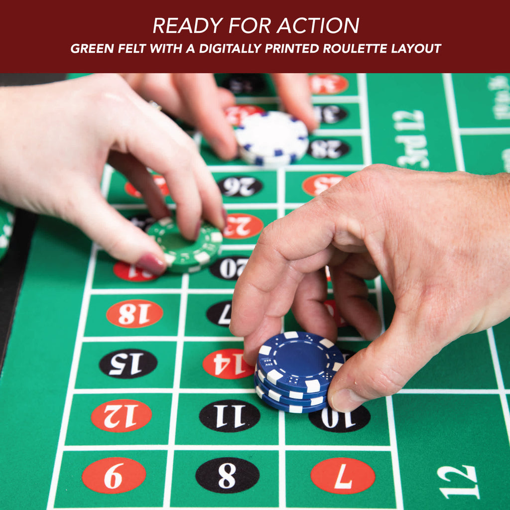 Monte Carlo 48-in Roulette Table 4-in-1 Casino Multi-Game Set - Black