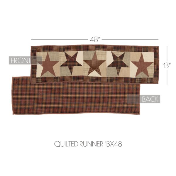 Abilene Star Quilted Runner 13x48