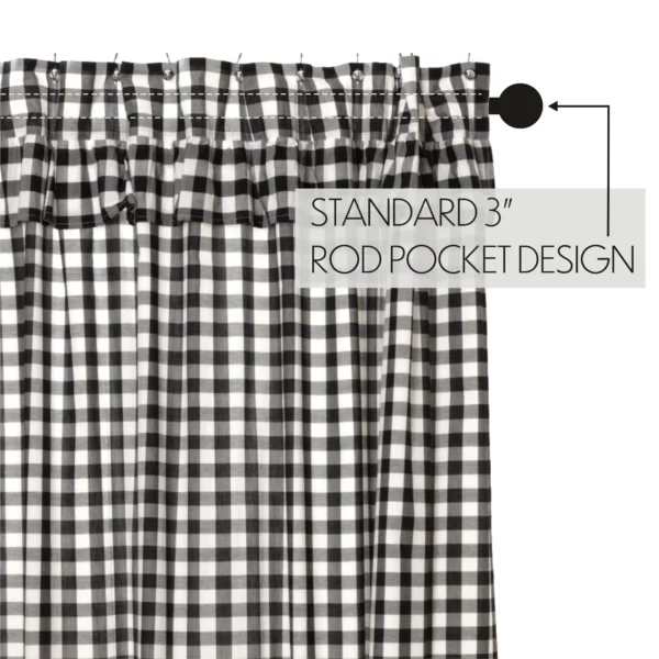 Annie Buffalo Black Check Ruffled Shower Curtain 72x72 - Image 3