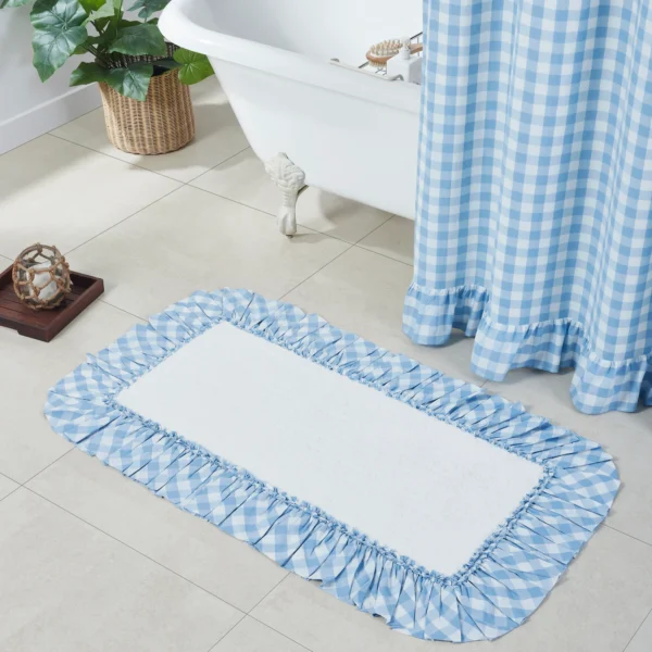 Annie Buffalo Blue Check Bathmat 27x48 - Image 3